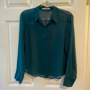 Abercrombie & Fitch Sheer Green Blouse